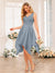 A-Line/Princess V-Neck Short Wedding Party Dresses with Appliques