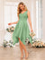 A-Line/Princess V-Neck Short Wedding Party Dresses with Appliques