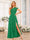 A-Line/Princess One-Shoulder Long Wedding Party Dresses with Split Side