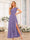 A-Line/Princess One-Shoulder Long Wedding Party Dresses with Split Side