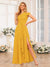 A-Line/Princess One-Shoulder Long Wedding Party Dresses with Split Side