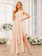 A-Line/Princess One-Shoulder Long Wedding Party Dresses with Split Side