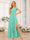 A-Line/Princess One-Shoulder Long Wedding Party Dresses with Split Side