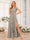 A-Line/Princess One-Shoulder Long Wedding Party Dresses with Split Side