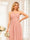 A-Line/Princess One-Shoulder Long Wedding Party Dresses with Split Side