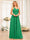 A-Line/Princess One-Shoulder Long Wedding Party Dresses with Split Side