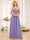 A-Line/Princess One-Shoulder Long Wedding Party Dresses with Split Side