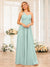 A-Line/Princess One-Shoulder Long Wedding Party Dresses with Split Side
