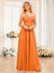 A-Line/Princess One-Shoulder Long Wedding Party Dresses with Split Side