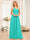 A-Line/Princess One-Shoulder Long Wedding Party Dresses with Split Side