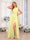 A-Line/Princess One-Shoulder Long Wedding Party Dresses with Watteau Train