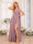 A-Line/Princess One-Shoulder Long Wedding Party Dresses with Watteau Train