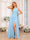 A-Line/Princess One-Shoulder Long Wedding Party Dresses with Watteau Train