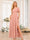 A-Line/Princess One-Shoulder Long Wedding Party Dresses with Split Side