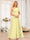 A-Line/Princess One-Shoulder Long Wedding Party Dresses with Split Side