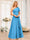 A-Line/Princess One-Shoulder Long Wedding Party Dresses with Split Side