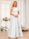 A-Line/Princess One-Shoulder Long Wedding Party Dresses with Split Side