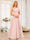 A-Line/Princess One-Shoulder Long Wedding Party Dresses with Split Side
