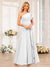 A-Line/Princess One-Shoulder Long Wedding Party Dresses with Split Side