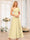 A-Line/Princess One-Shoulder Long Wedding Party Dresses with Split Side