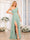 A-Line/Princess One-Shoulder Long Wedding Party Dresses with Split Side