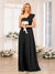 A-Line/Princess One-Shoulder Long Wedding Party Dresses with Split Side
