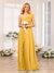 A-Line/Princess One-Shoulder Long Wedding Party Dresses with Split Side
