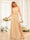 A-Line/Princess One-Shoulder Long Wedding Party Dresses with Split Side