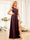 A-Line/Princess One-Shoulder Long Wedding Party Dresses with Split Side