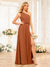 A-Line/Princess One-Shoulder Long Wedding Party Dresses with Split Side