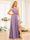 A-Line/Princess One-Shoulder Long Wedding Party Dresses with Split Side