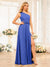 A-Line/Princess One-Shoulder Long Wedding Party Dresses with Split Side