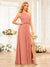 A-Line/Princess One-Shoulder Long Wedding Party Dresses with Split Side