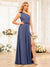 A-Line/Princess One-Shoulder Long Wedding Party Dresses with Split Side