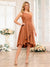 A-Line/Princess One-Shoulder Short Wedding Party Dresses with Ruffles