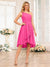 A-Line/Princess One-Shoulder Short Wedding Party Dresses with Ruffles