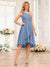 A-Line/Princess One-Shoulder Short Wedding Party Dresses with Ruffles