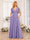 A-Line/Princess V-Neck Long Wedding Party Dresses with Split Side & Pockets