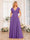 A-Line/Princess V-Neck Long Wedding Party Dresses with Split Side & Pockets