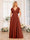 A-Line/Princess V-Neck Long Wedding Party Dresses with Split Side & Pockets