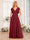A-Line/Princess V-Neck Long Wedding Party Dresses with Split Side & Pockets