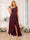 A-Line/Princess One-Shoulder Long Wedding Party Dresses with Sash
