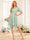 A-Line/Princess V-Neck Short Wedding Party Dresses with Ruffles