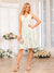 A-Line/Princess V-Neck Short Wedding Party Dresses with Ruffles