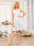 A-Line/Princess V-Neck Short Wedding Party Dresses with Ruffles