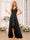 A-Line/Princess V-Neck Long Wedding Party Dresses with Pockets
