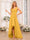 A-Line/Princess V-Neck Long Wedding Party Dresses with Pockets
