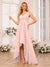 A-Line/Princess V-Neck Long Wedding Party Dresses with Pockets