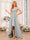 A-Line/Princess V-Neck Long Wedding Party Dresses with Pockets