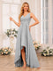 A-Line/Princess V-Neck Long Wedding Party Dresses with Pockets